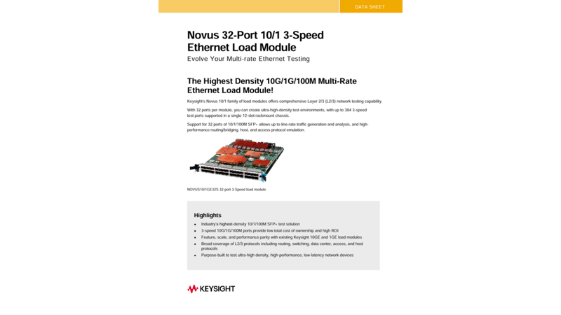 Novus 32-Port 10/1 3-Speed Ethernet Load Module